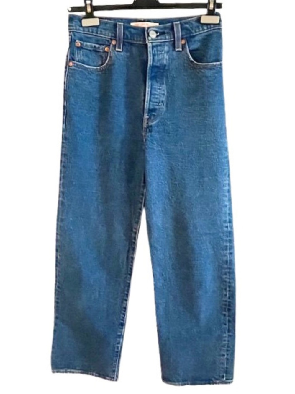 LEVI'S Ribcage Straight Ankle Jeans in Blue Wash - Size 26